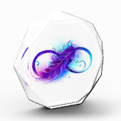 Bloc Photo Infinity with purple feather (Gauche)