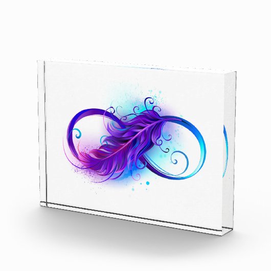 Bloc Photo Infinity with purple feather (Droite)