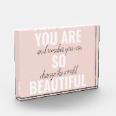 Bloc Photo Inspiration Vous Êtes Si Belle Citation Positive (Gauche)