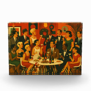 Bloc Photo Intellectuels Martini de Noël Moderne du Milieu du