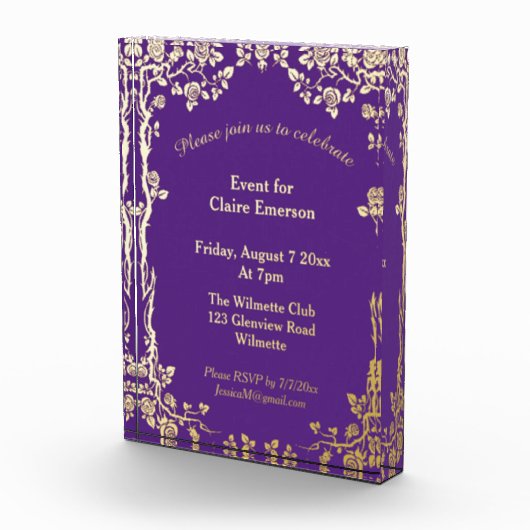 Bloc photo Invitation keepsaké (Droite)