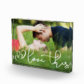 Bloc Photo J'adore ceci | Écriture manuscrite décontractée ur (Droite)