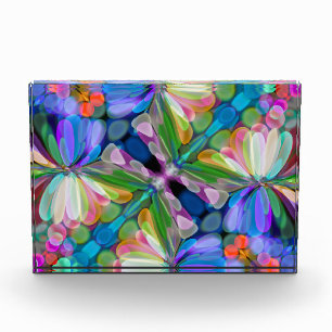 Bloc Photo Jardin de Fleur sauvage de libellules Abstrait Flo