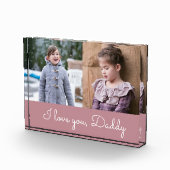 Bloc Photo Je t'aime papa / Pink 2 Photo Collage Block (Droite)