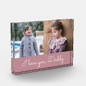 Bloc Photo Je t'aime papa / Pink 2 Photo Collage Block (Gauche)