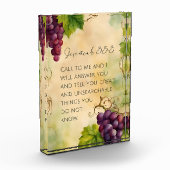 Bloc Photo Jérémie 33:3 Verse de la Bible chrétienne (Gauche)