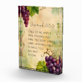 Bloc Photo Jérémie 33:3 Verse de la Bible chrétienne (Droite)