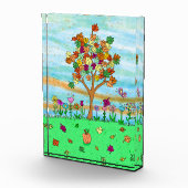 Bloc Photo Joli Art populaire Whimsical Autumn Tree Feuilles  (Droite)