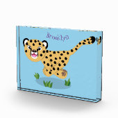 Bloc Photo Joli bébé guépard en cours de dessin animé illustr (Droite)