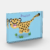 Bloc Photo Joli bébé guépard en cours de dessin animé illustr (Gauche)