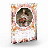 Bloc Photo Joli Orange Vert d'automne Mariage mariage Cadeau (Gauche)