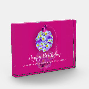 Bloc Photo Joli Vaporisateur Pansy Fête d'anniversaire