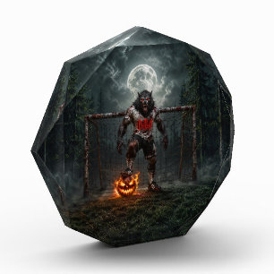 Bloc Photo Joueur de football loup-garou Halloween Horreur Ar