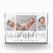 Bloc Photo Jour des mères Script bienheureux Keepsaké (Devant)