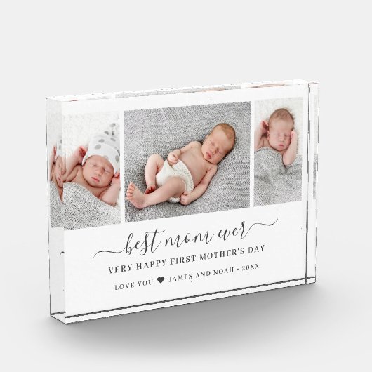 Bloc Photo Jour des mères Script meilleur maman jamais (Gauche)