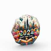 Bloc Photo Joyeuse carte cadeau du Nouvel An 2024 (Gauche)