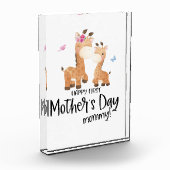 Bloc Photo Joyeuse fête des mères 🦒 Giraffe + Papillons (Gauche)