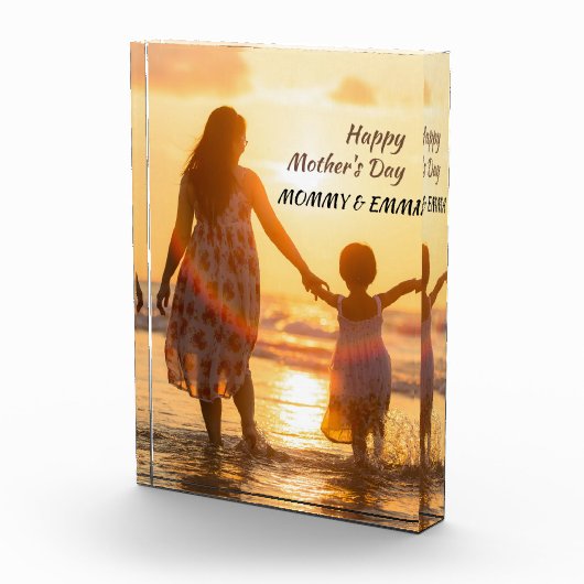 Bloc Photo Joyeuse maman de la Fête des Mères, maman&Emma (Droite)