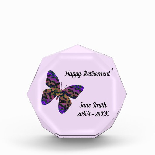 Bloc Photo Joyeuse retraite Moderne Bright Butterfly Employé (Devant)