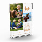 Bloc Photo Joyeuses vacances pour Grand-mère Love Typographie (Gauche)