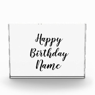Bloc Photo joyeux anniversaire, entrez votre nom