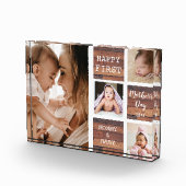 Bloc Photo Joyeux Fête des Mères Bois 4 Photo Collage   (Droite)