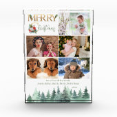 Bloc Photo Joyeux Noël 5 Photo Forêt d'hiver personnalisée (Devant)