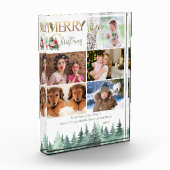Bloc Photo Joyeux Noël 5 Photo Forêt d'hiver personnalisée (Gauche)