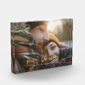 Bloc Photo Joyeux Noël de l'écriture or (Gauche)