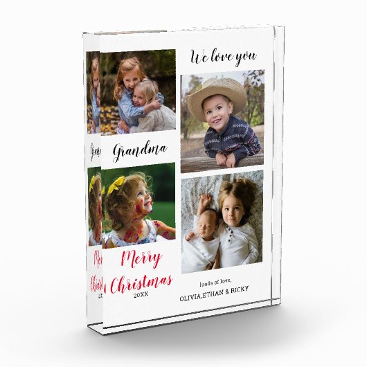 Bloc Photo Joyeux Noël Grand-mère Collage photo Keepsaké (Gauche)