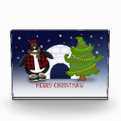 Bloc Photo Joyeux Noël! Pingouin | Décor du plateau de vacanc (Devant)