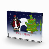 Bloc Photo Joyeux Noël! Pingouin | Décor du plateau de vacanc (Droite)
