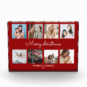 Bloc Photo Joyeux Noël Script Calligraphie | Collage de photo (Devant)