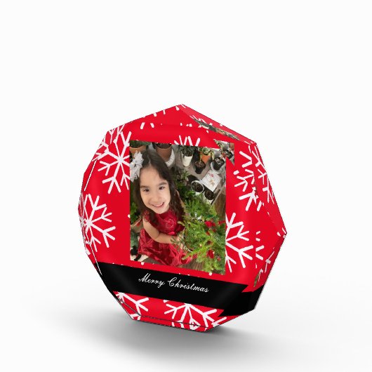 Bloc Photo Joyeux Noël Snowflakes Script (Droite)