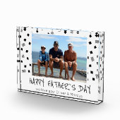 Bloc Photo Joyeux Père`s Day Motif noir blanc (Droite)