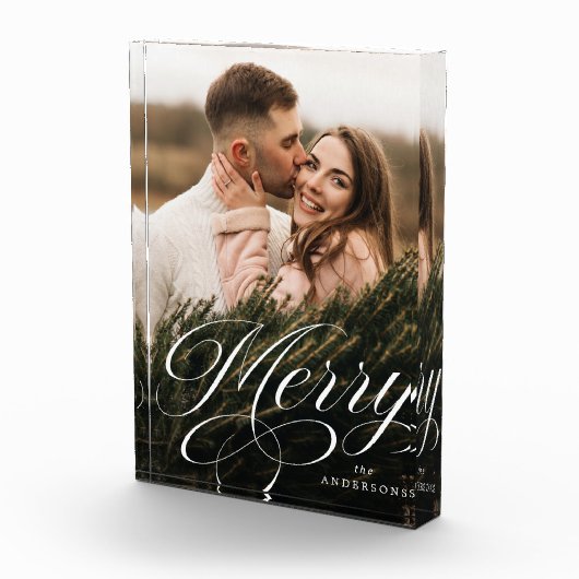 Bloc Photo Joyeux script de calligraphie (Droite)