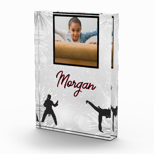 Bloc Photo Karate Winter Wonder Photo et nom personnalisés (Droite)