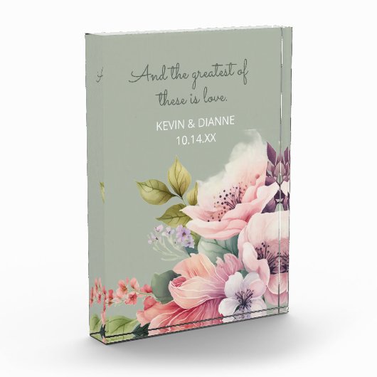 Bloc Photo Keepsake Wedding Gift! Custom Love  (Gauche)