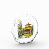 Bloc Photo KINKAKU-temple,KYOTO,JAPAN watercolor illustration (Gauche)