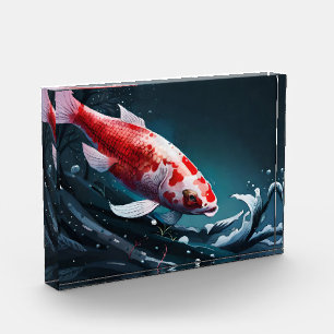 Bloc Photo Koi Fish Taiji Art japonais Koi Fish Pond
