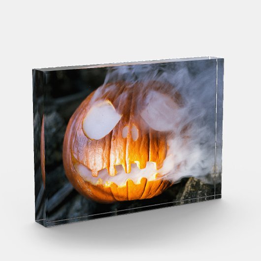 Bloc Photo La tête Jack-o-Lantern d'un cavalier sans tête (Gauche)