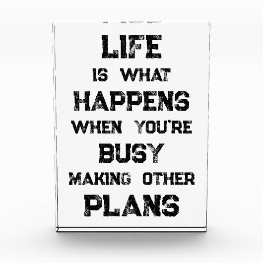 Bloc Photo La Vie Est... Devis motivationnel drôle (Devant)