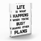 Bloc Photo La Vie Est... Devis motivationnel drôle (Gauche)