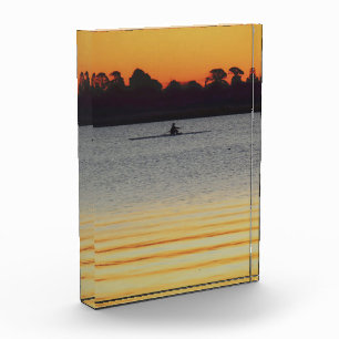 Bloc Photo Lac Wendouree Calme Avant la Tombée de la Nuit