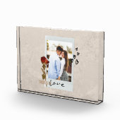 Bloc Photo L'amour dans un script élégant photo avec coeur (Droite)