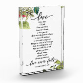 Bloc Photo L'amour est Corinthians Écriture Verse Couple (Gauche)