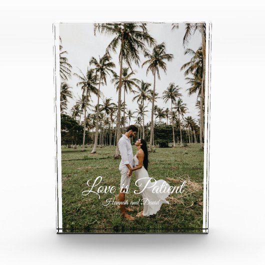 Bloc Photo L'amour est la photo et le nom du couple patient (Devant)