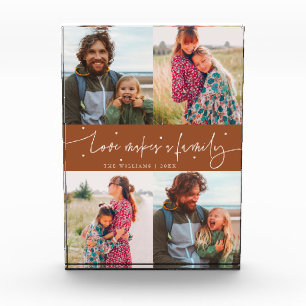 Bloc Photo L'amour fait une famille écriture moderne en terre