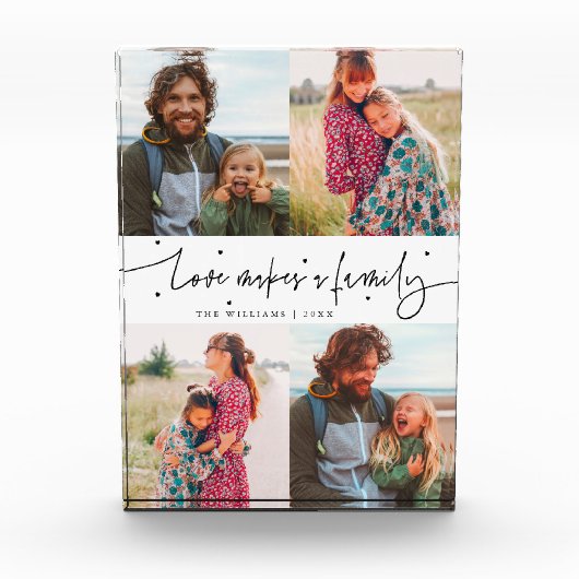 Bloc Photo L'amour fait une famille - Script Moderne (Devant)