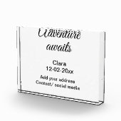 Bloc Photo L'aventure commence ajouter nom date année lieu (Droite)